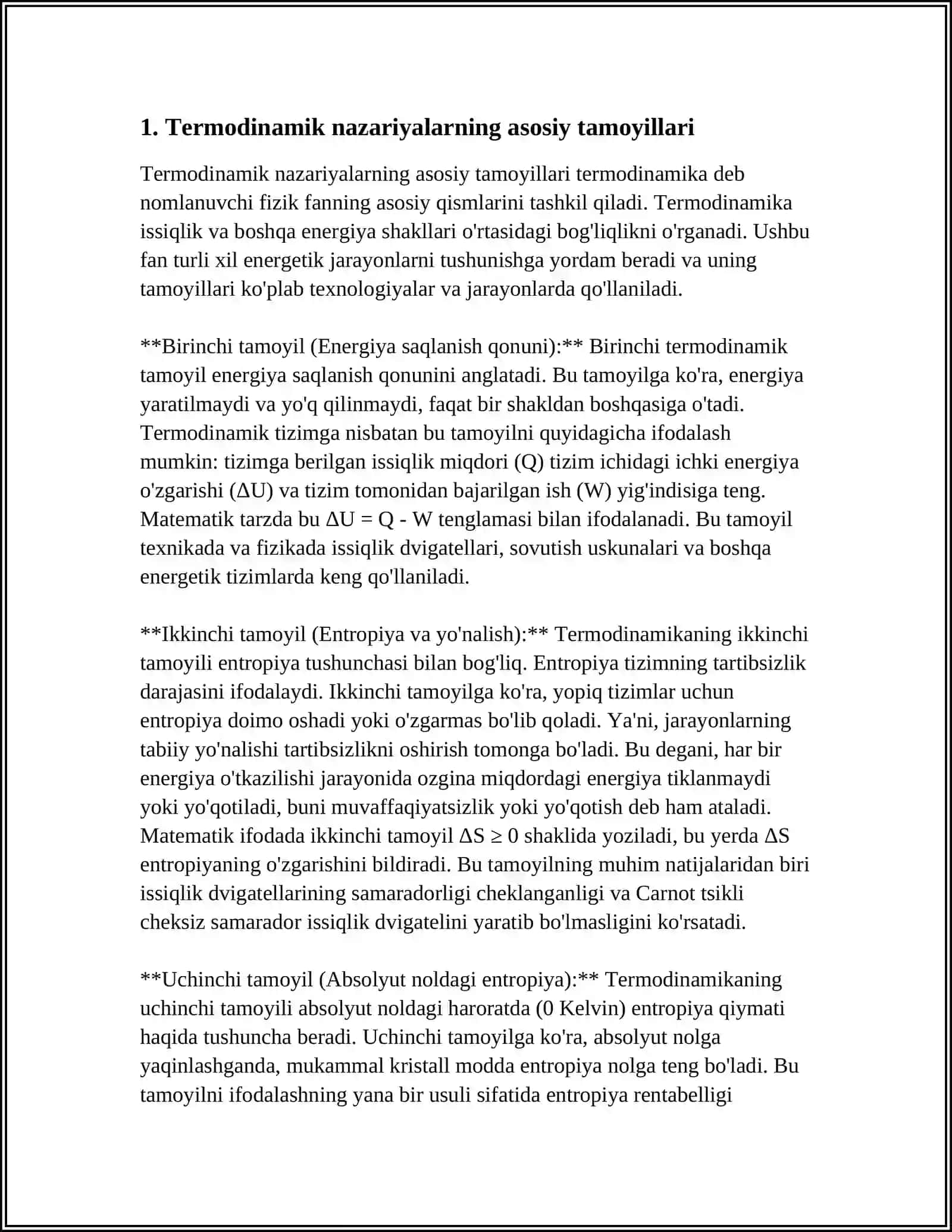 ERITMALARNING TERMODINAMIK NAZARIYALARI ASOSIDA ULARNING KOLLIGATIV XOSSALARINI ANIQLASH USULLARINI MUSTAQIL OʻZLASHTIRISH 4