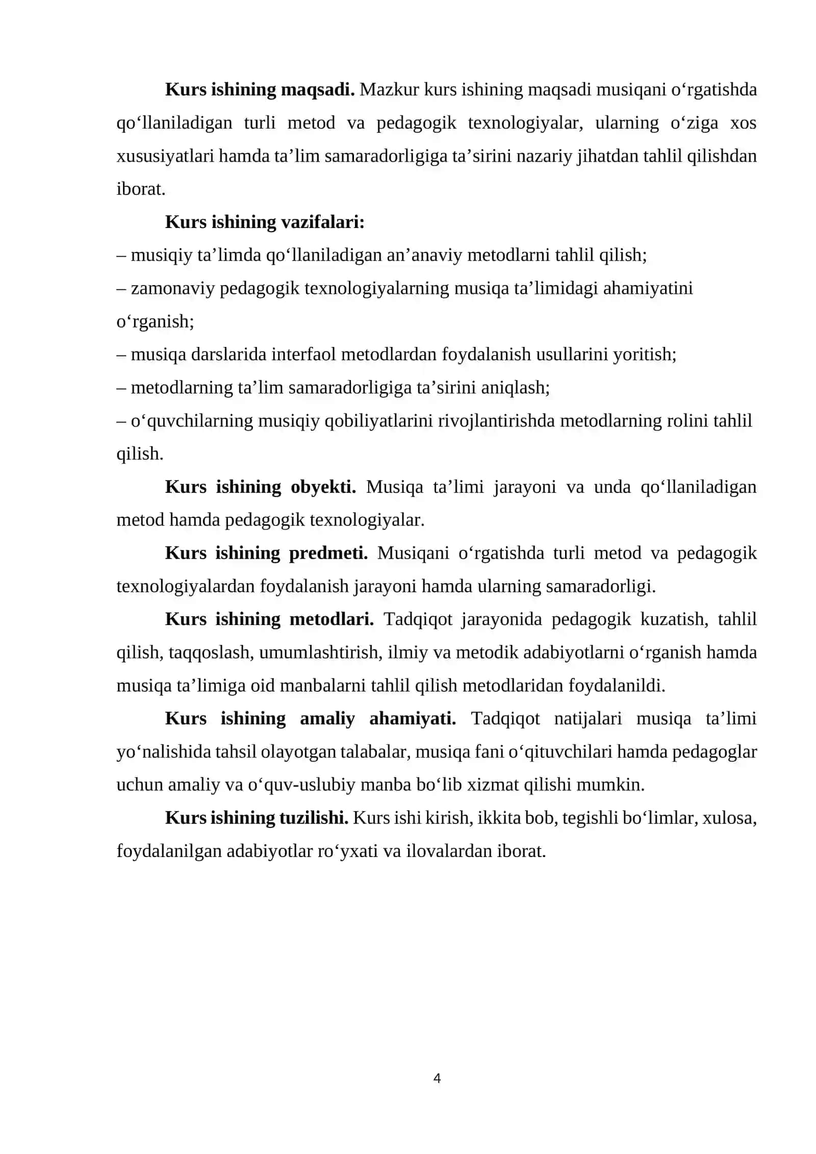 Musiqani o’rgatishda turli metod va pedagogik texnalogiyalardan foydalanish va uning samaradorligi 4