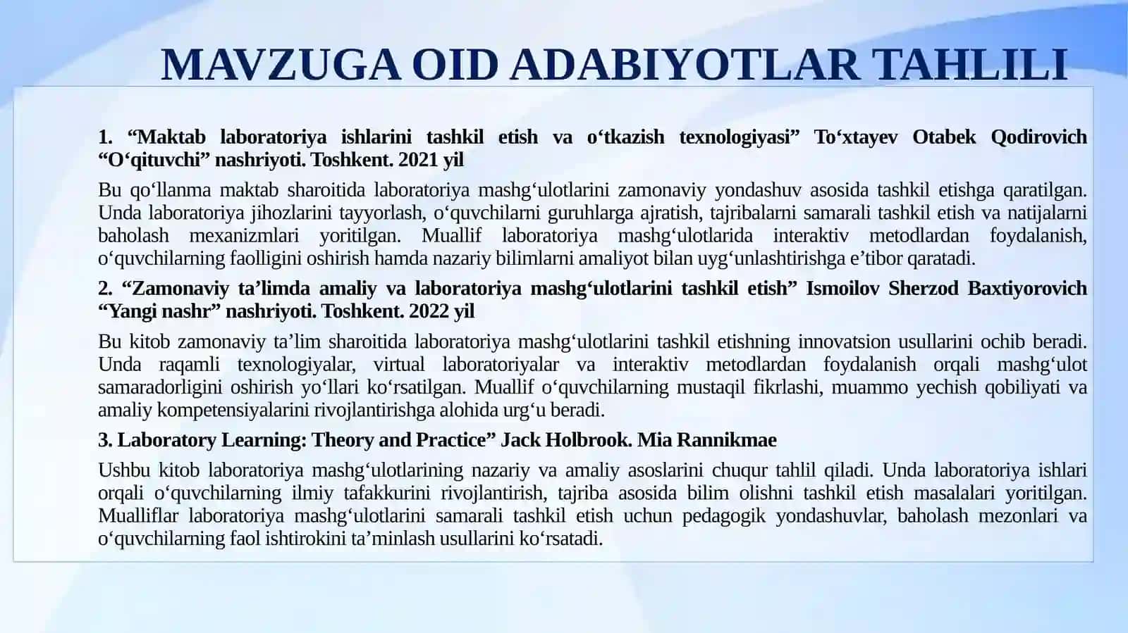 MAKTABDA LABORATORIYA MASHG‘ULOTLARINI SAMARALI TASHKIL ETISH 4