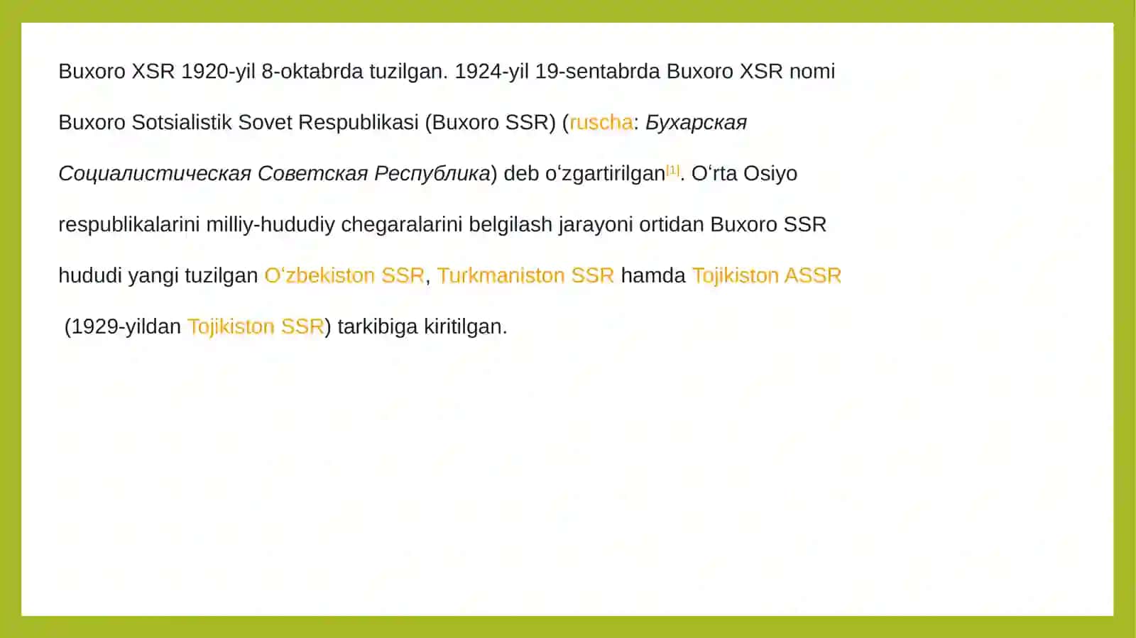Buxoro va Xorazm xalq respublikalarining tashkil etilishi 4