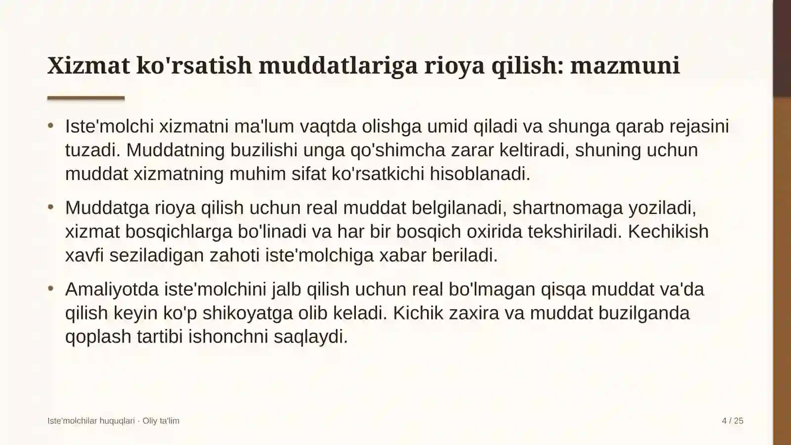 onlayn bron qilish platformalarida xizmat ko'rsatish muddatlariga rioya qilishni ta'minlash 2791 4