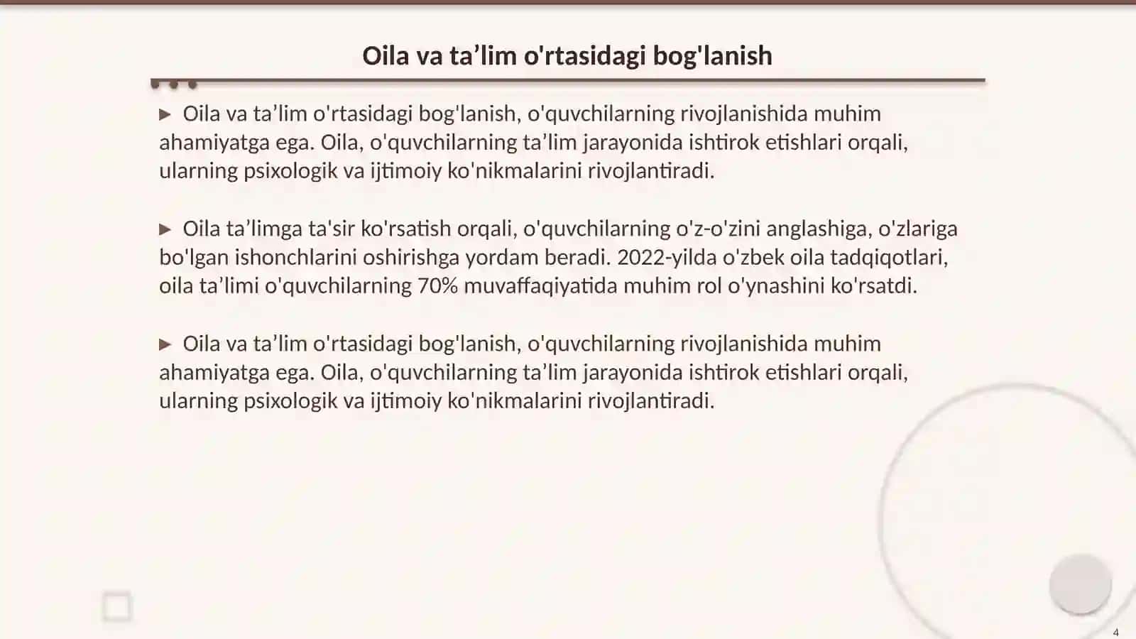 Maxsus mehnat taʼlimi maktab oʻquvchilarini oilaga tayyorlash 4