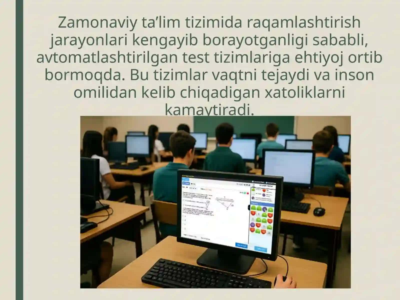 AVTOMATLASHTRILGAN TEST TIZIMLAR 4