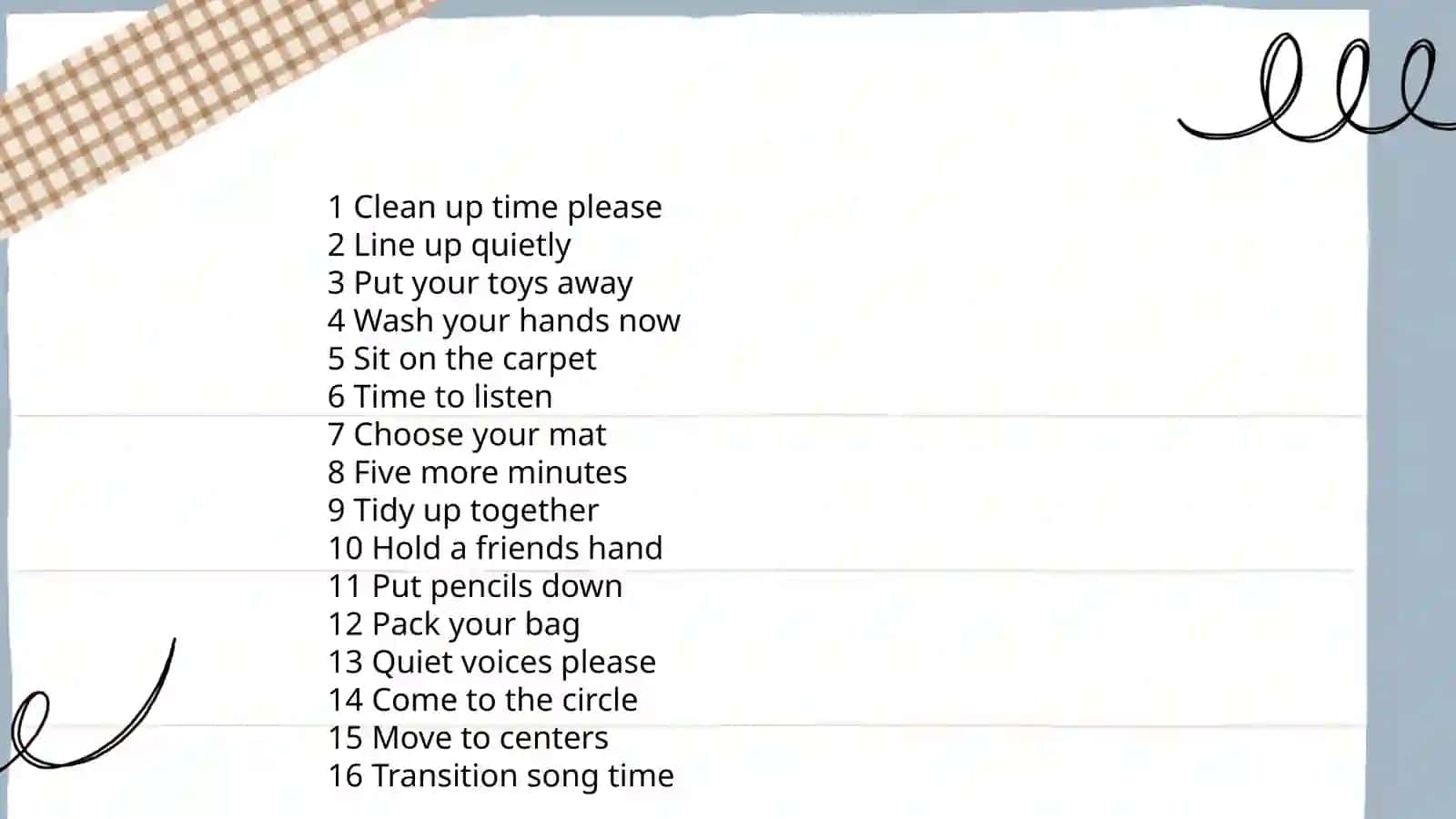Classroom Language; Useful English Phrases for Preschool Teachers 4