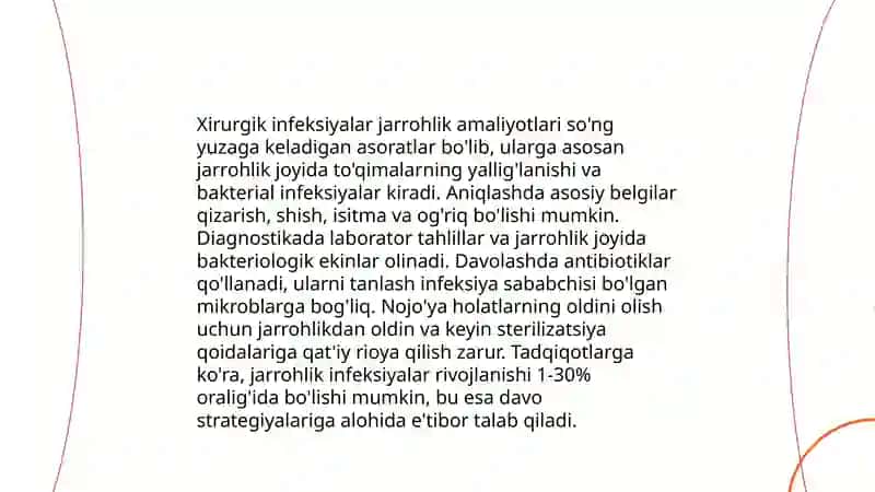 Qandli diabetli bemorlarda yumshoq to'qimalar xirurgik infeksiyasini davolash usullari 4