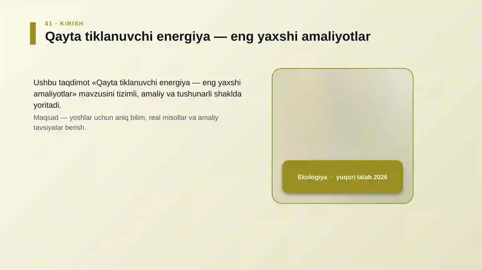 Qayta tiklanuvchi energiya — eng yaxshi amaliyotlar 4