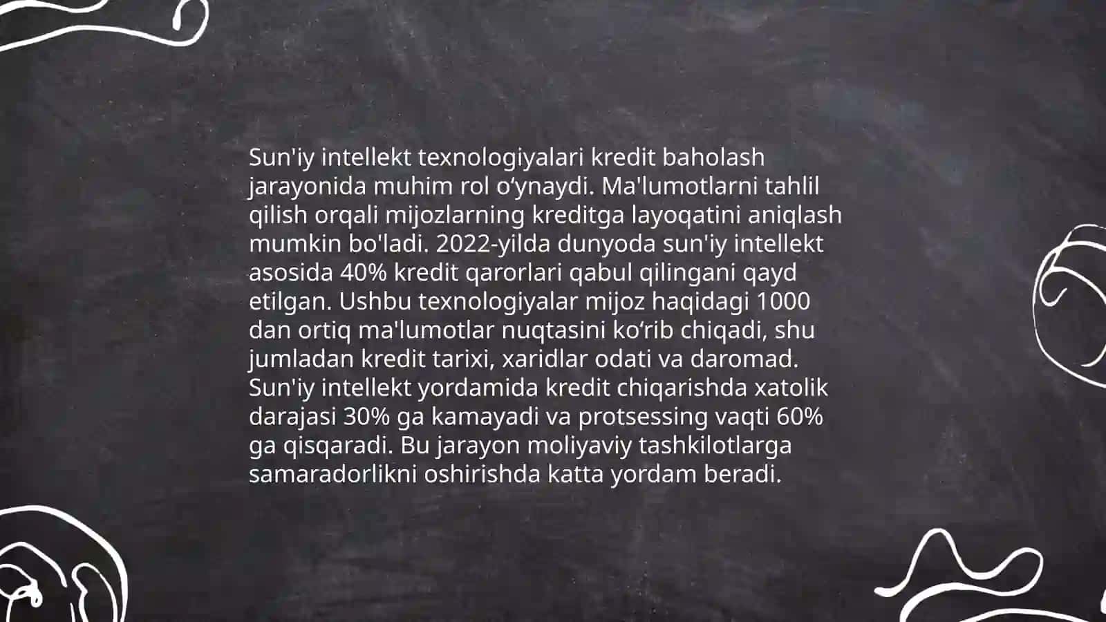 Bank moliya tizimida sun'iy intellektdan foydalanish 4
