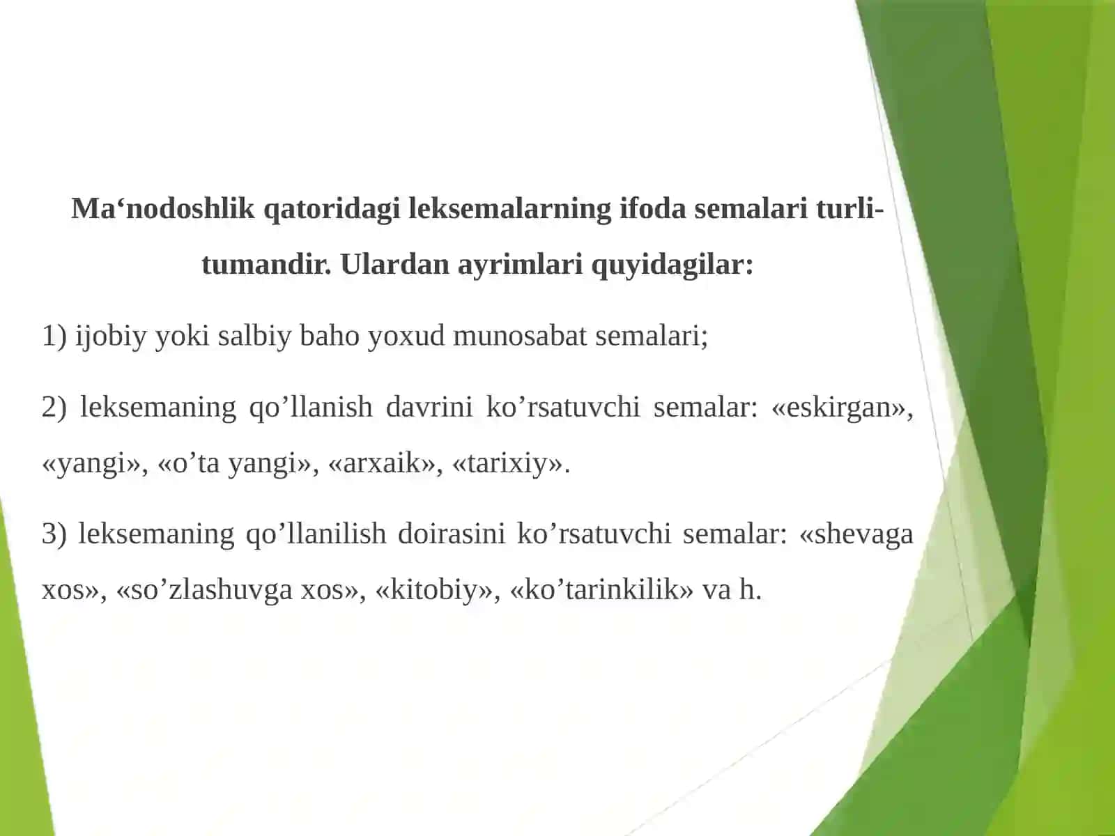 Leksik-semantik sistemalar. 4