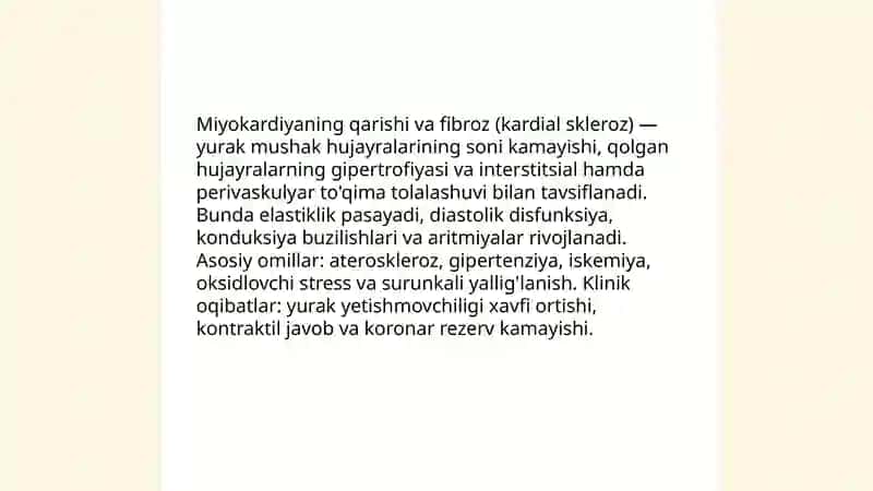 Qariyalarda yurak qon tizimi aʼzolari 4