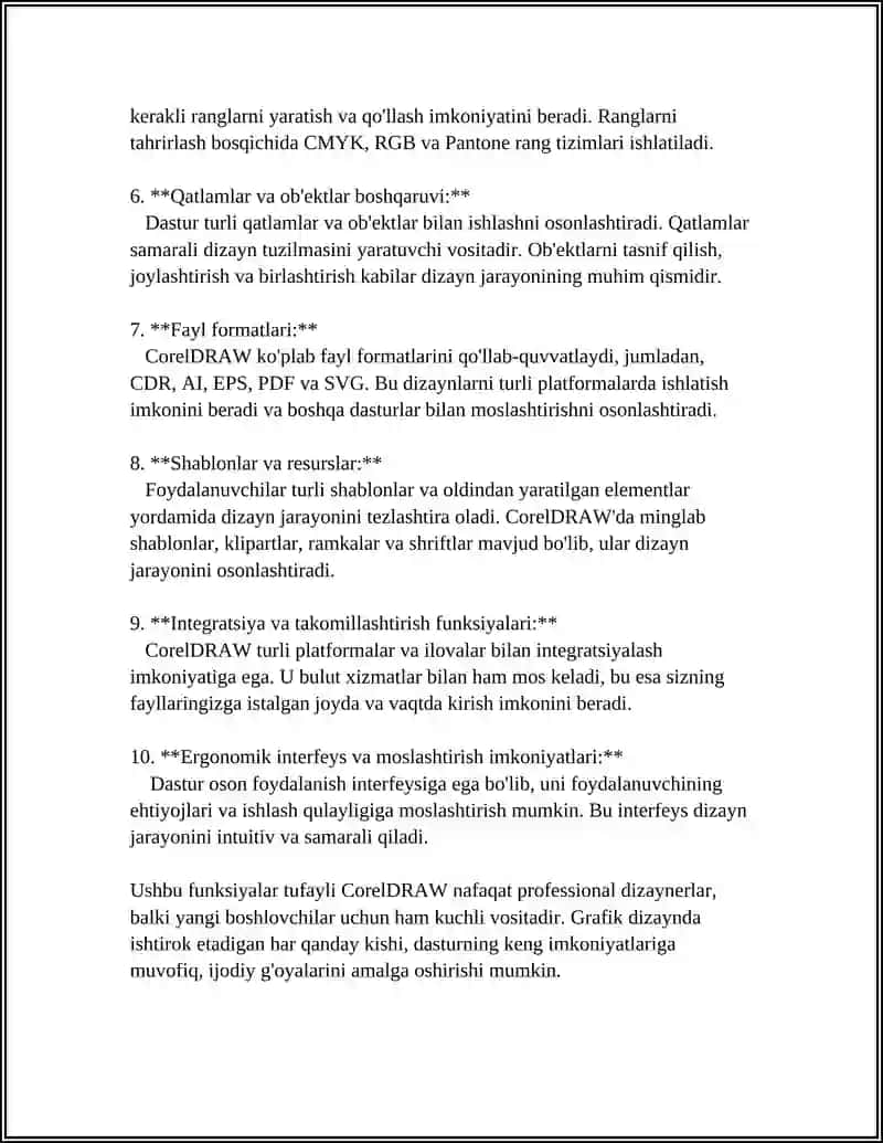 COREL DRAV DASTURI 4