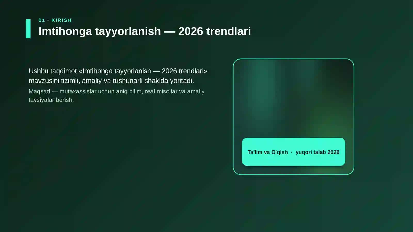Imtihonga tayyorlanish — 2026 trendlari 4