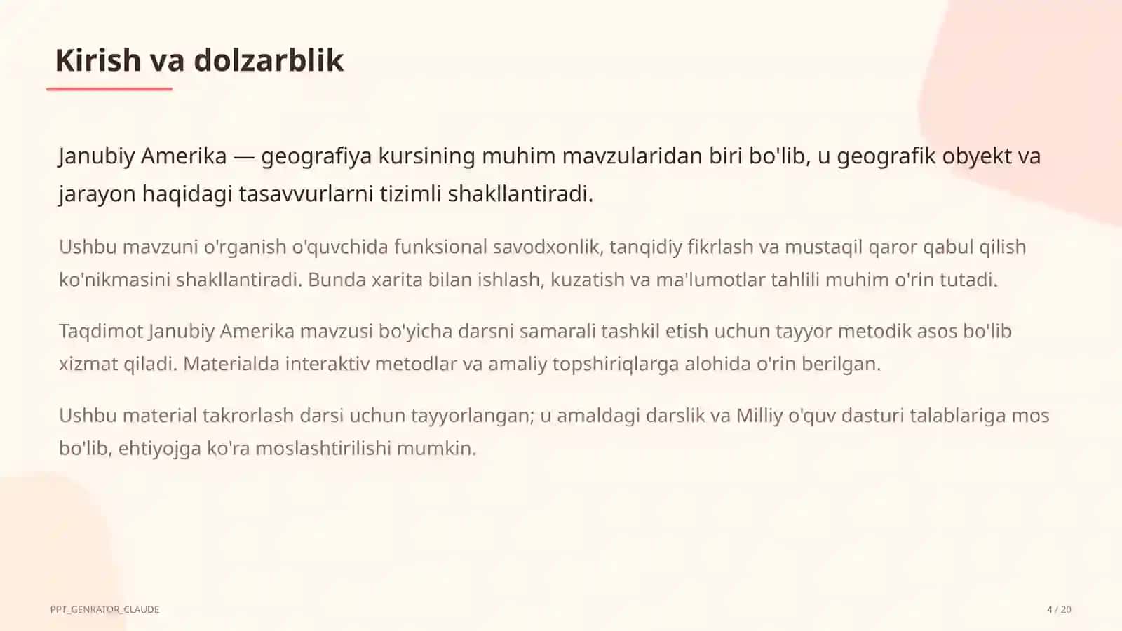 Janubiy Amerika (7-sinf) 4
