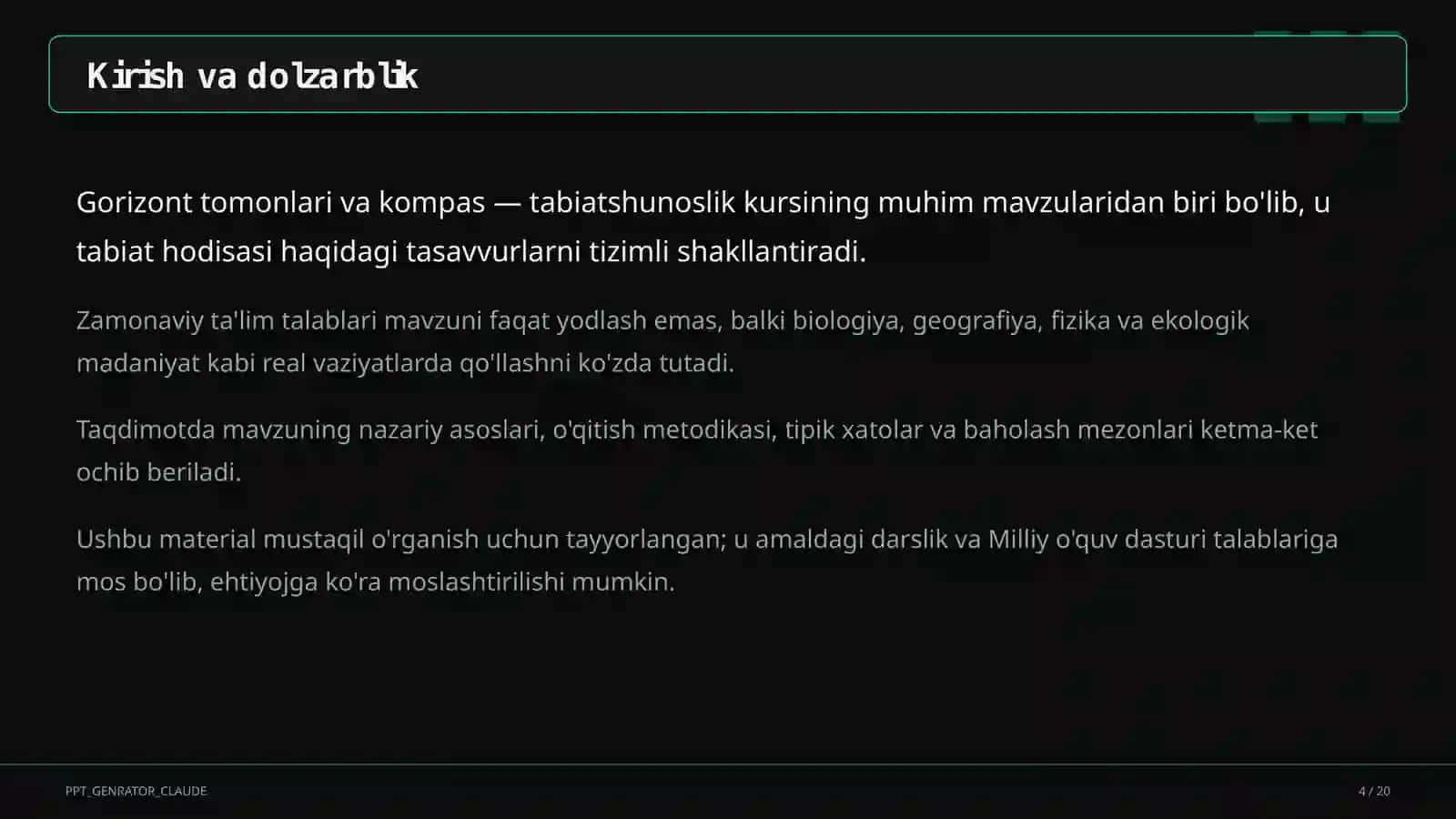 Gorizont tomonlari va kompas (3-sinf) 4