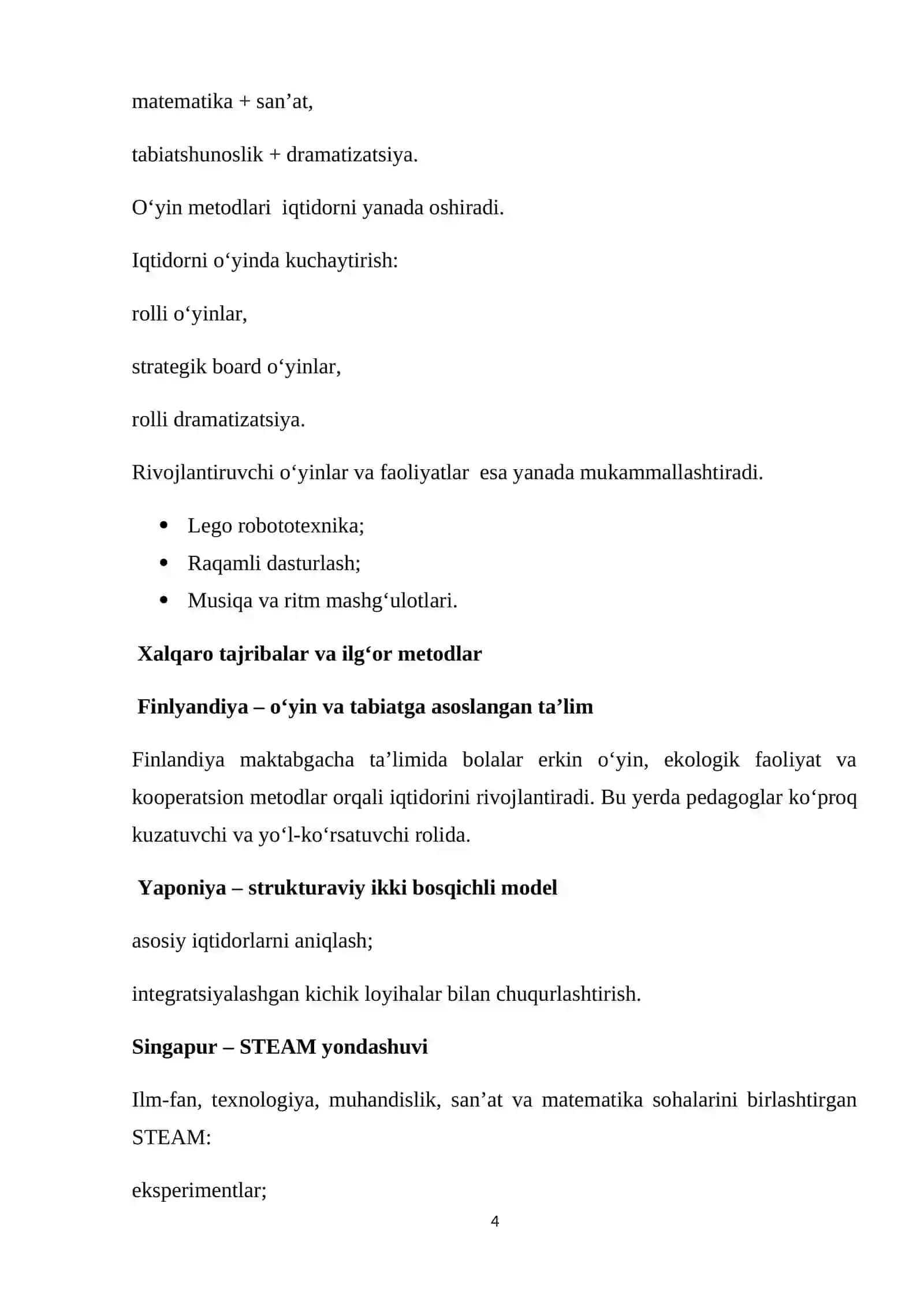 MAKTABGACHA TA’LIM TASHKILOTIDA IQTIDORLI BOLALAR BILAN ISHLASH METODIKASI 4