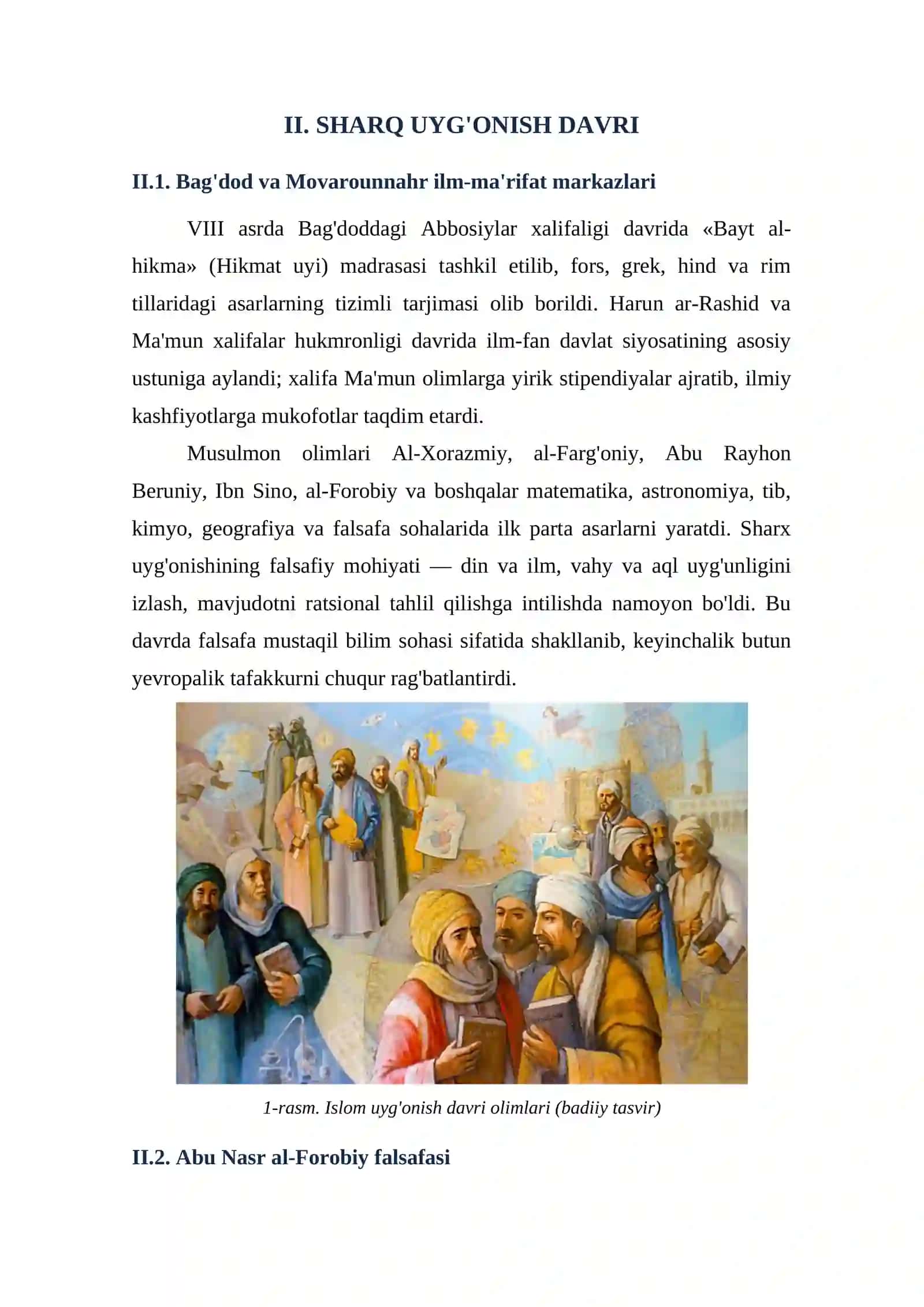 SHARQ VA YEVROPA UYG'ONISH DAVRI 4