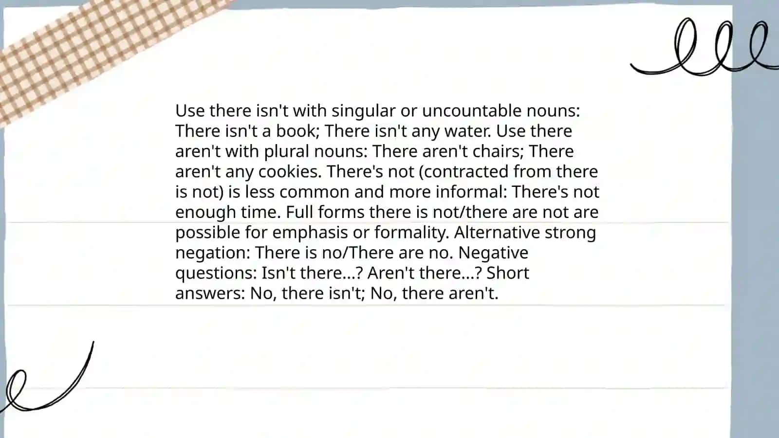 Construction "there is, "there are" 4