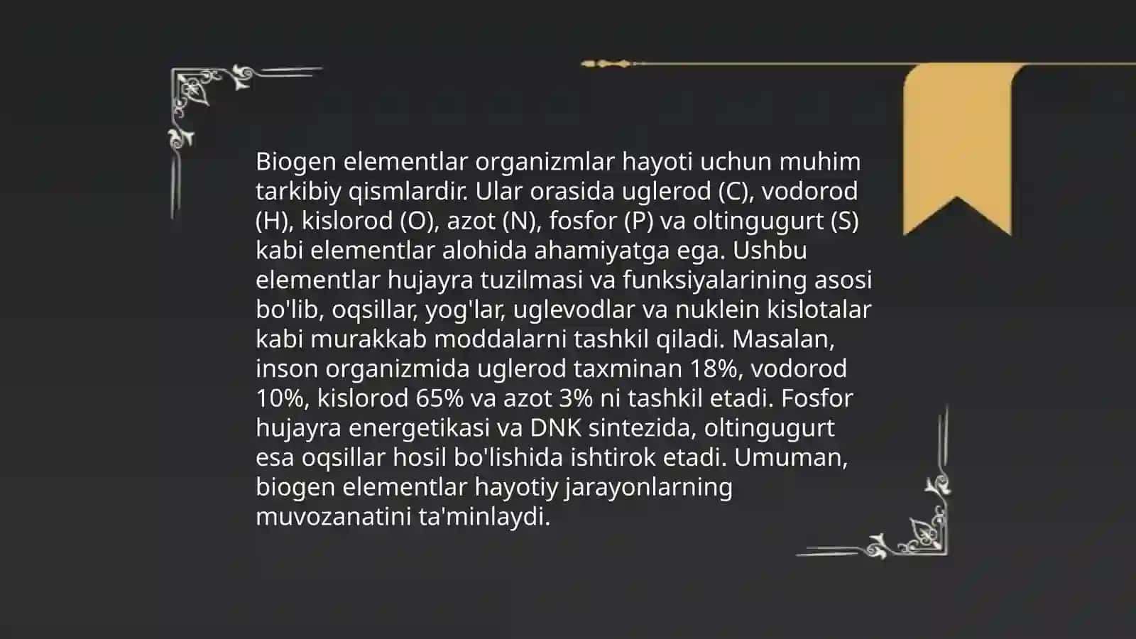 Biogen elementlar 4