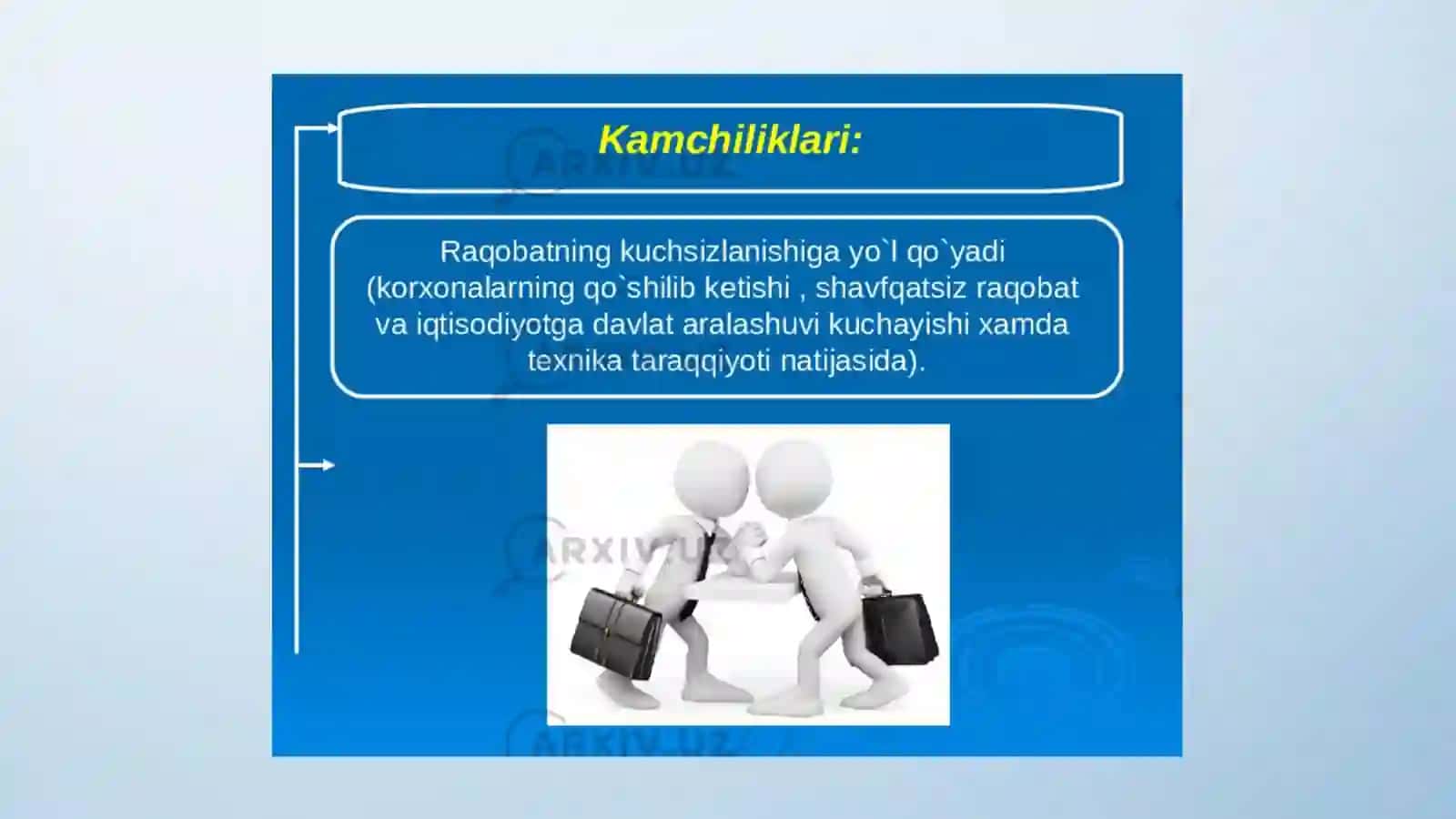 Bozoriqtisodiyotining afzalliklari va kamchiliklari 4