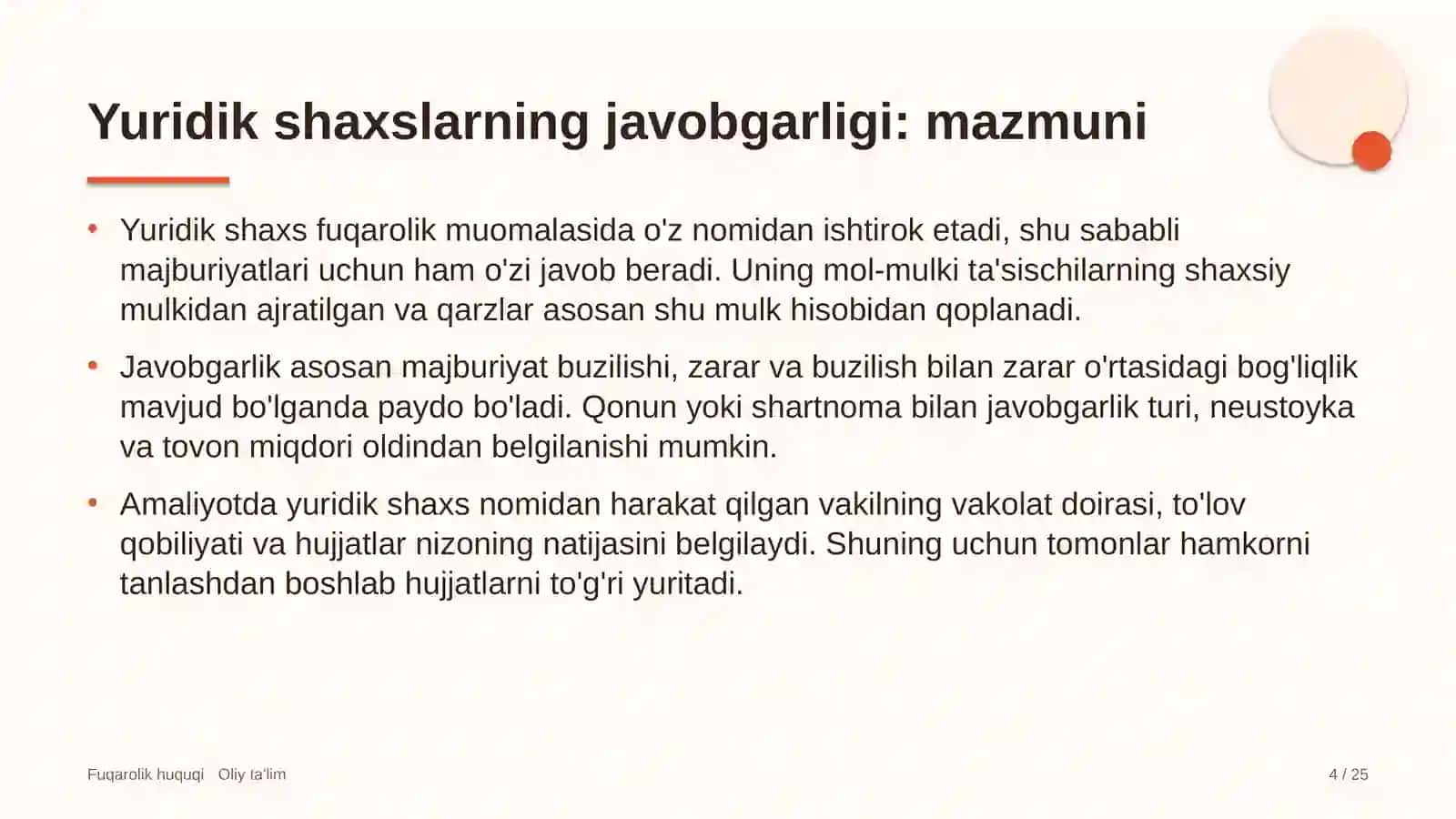 xususiy universitetlarda yuridik shaxslarning fuqarolik huquqiy javobgarligi 9048 4
