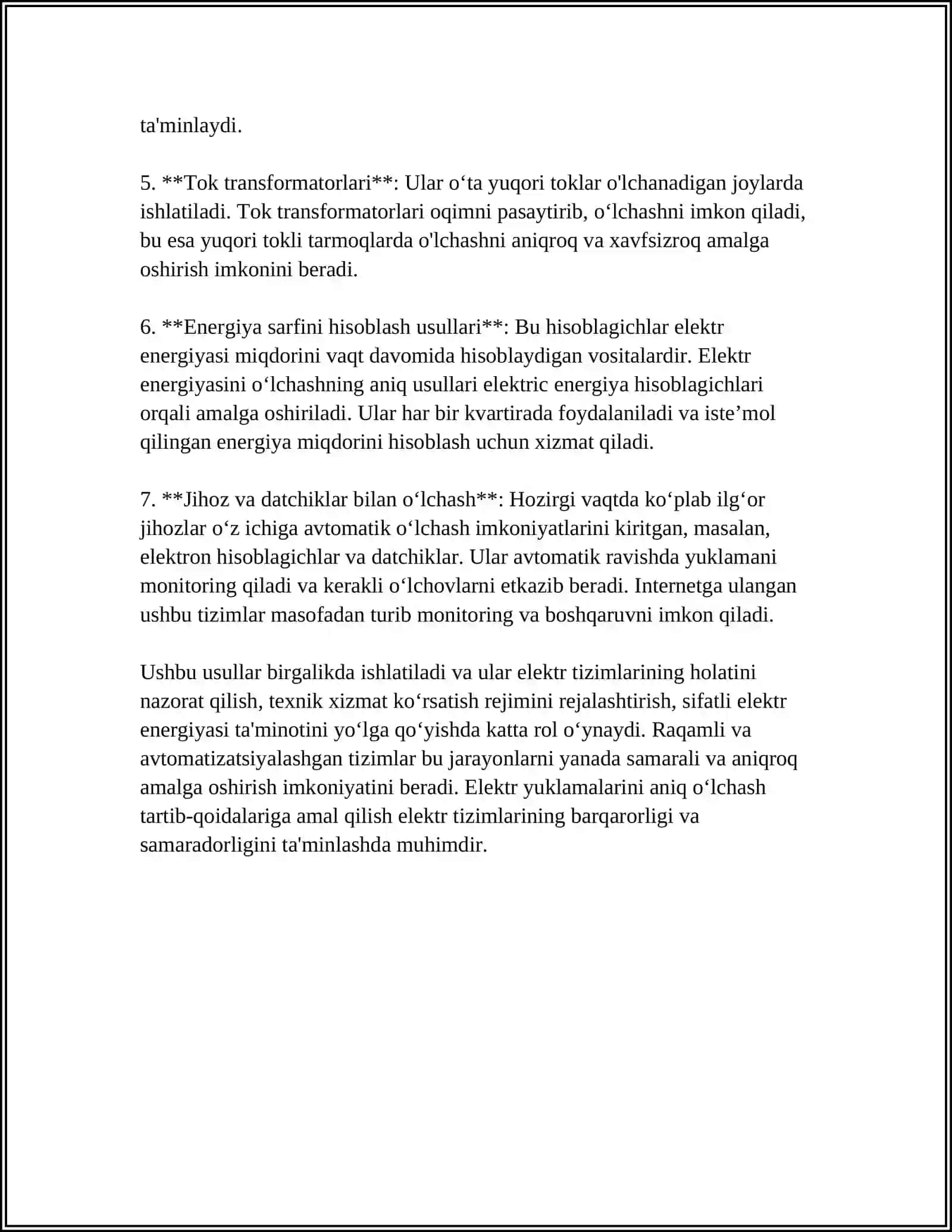 SANOAT KORXONALARINING ELEKTR YUKLAMALARI GRAFIKLARINI VA UNING TAXLILINI AMALGA OSHIRISH 4