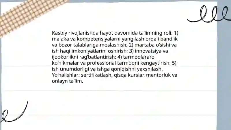 Hayot davomida taʼlim muvaffaqiyat vositasi sifatida 4