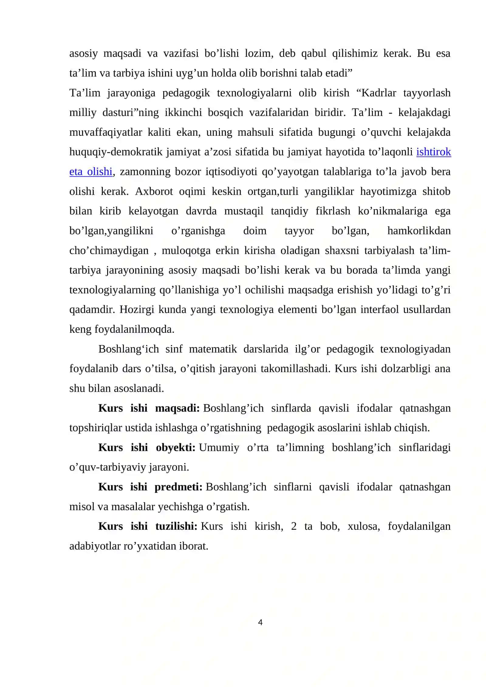 QAVSLI IFODALAR QATNASHGAN TOPSHIRIQLAR USTIDA ISHLASH 4