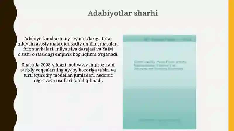 Uy-joy narxlari va makroiqtisodiy omillar tahlili 4