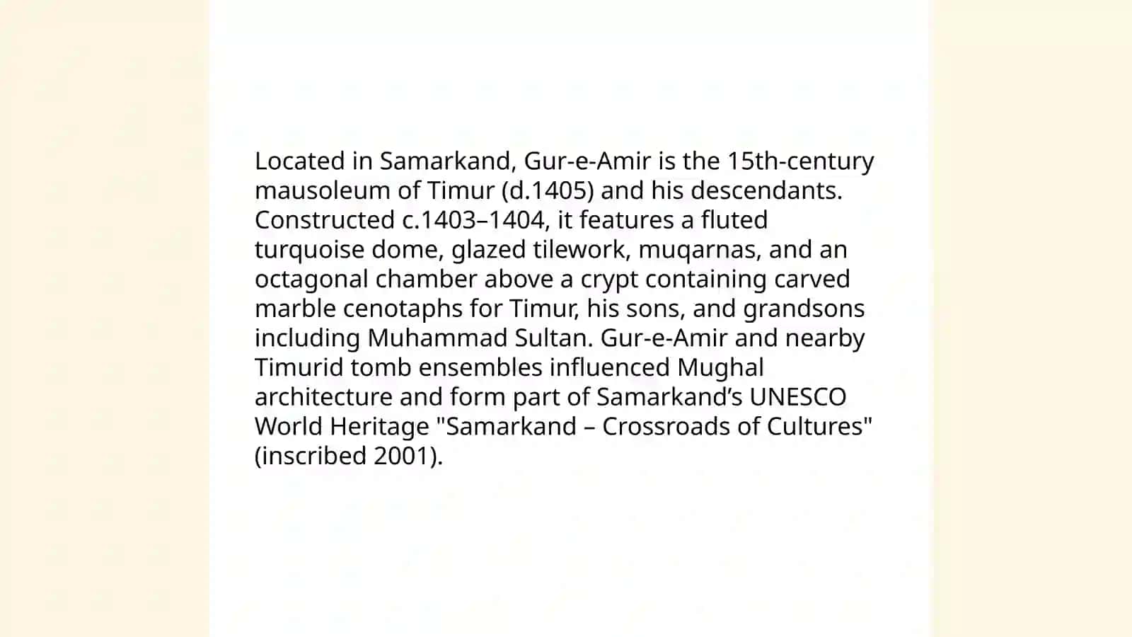 Cultural heritage of Uzbekistan 4