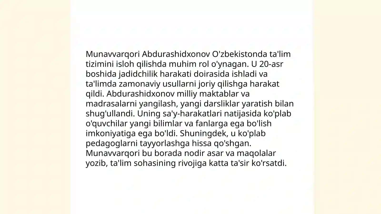 Jadid ma'rifatparvarlarining o‘lka ijtimoiy-ma'naviy hayotida tutgan o‘rni 4