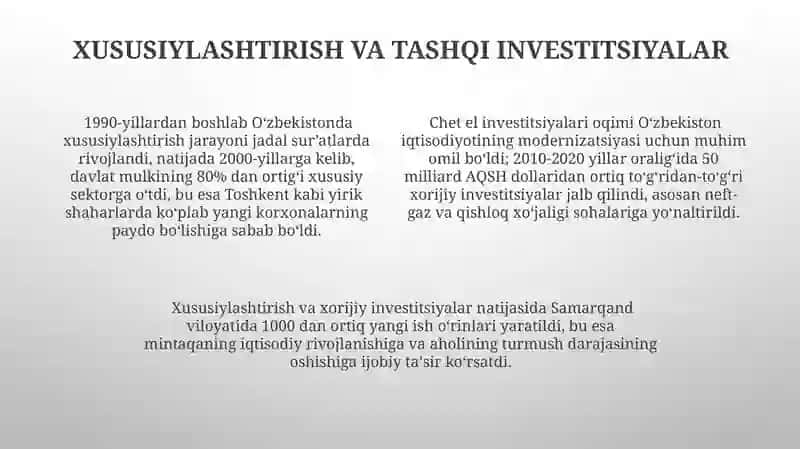 Mustaqillik Yillarida Sanoatning Rivojlanishi 4