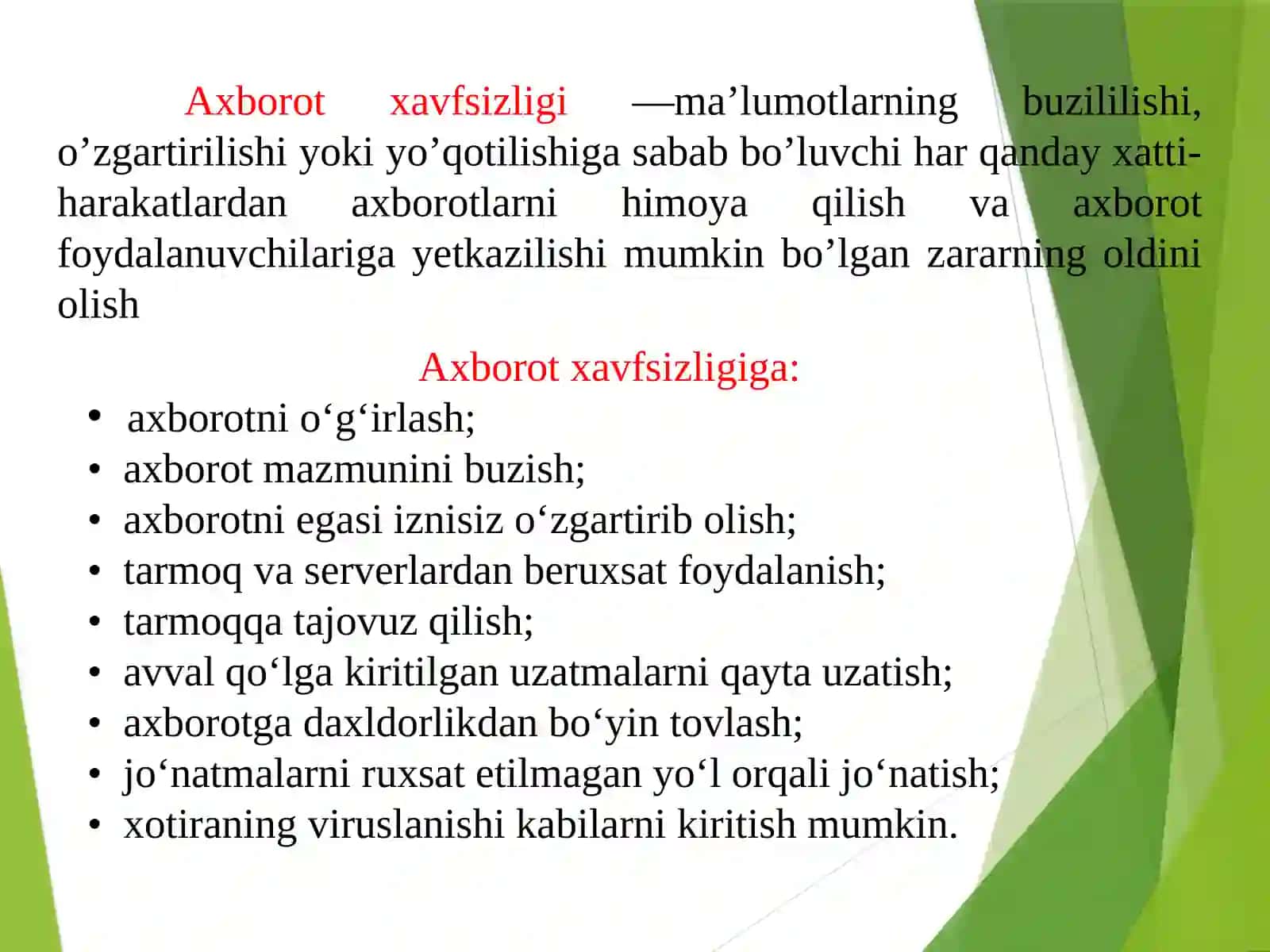 AXBOROT XAVFSIZLIGI 4