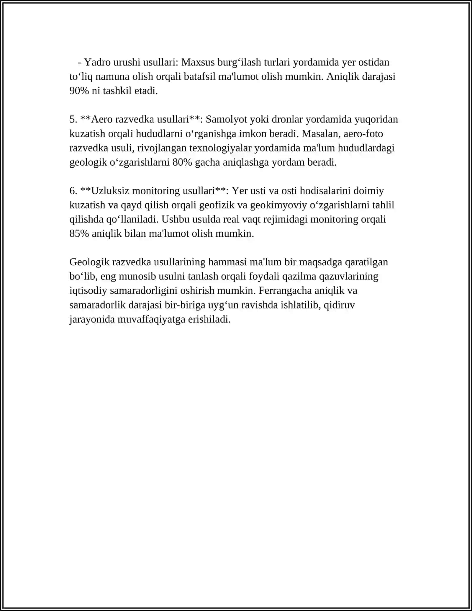 Geologik Qidiruv va Razvedka Qilish 4