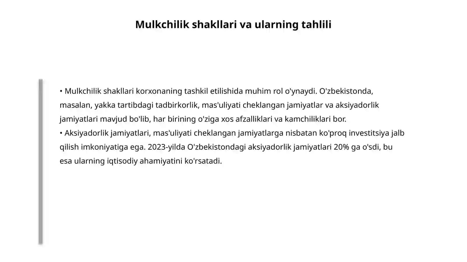 Dorixonalar biznes rejasini tuzish 4