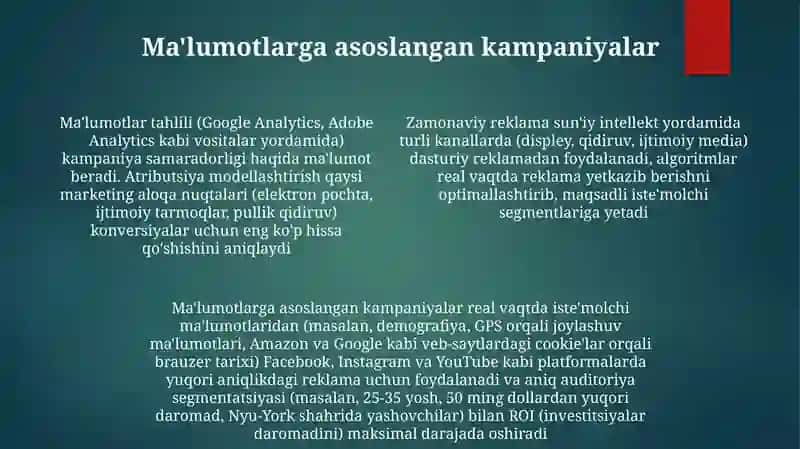 Zamonaviy reklama kontsepsiyasi 4