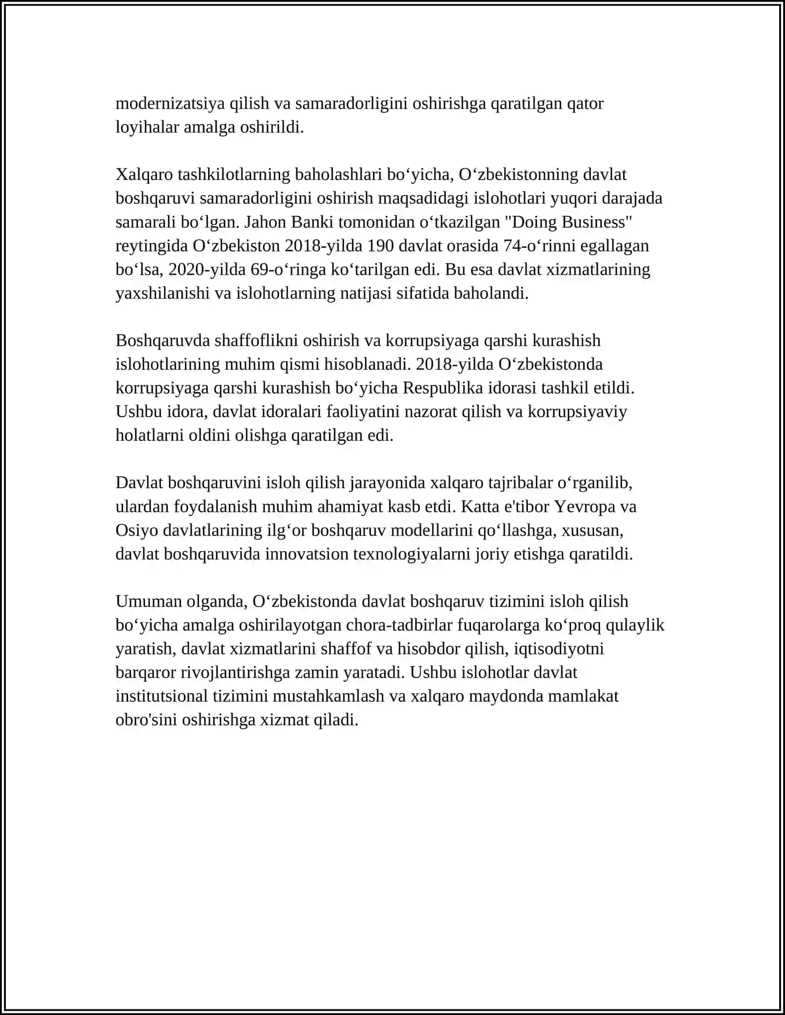 MUSTAQILLIK YILLARIDA QORAQOLPOGʻISTON RESPUBLIKASI IJTIMOIY IQTISODIY VA SIYOSIY HAYOTIDA AMALGA OSHIRILGAN ISLOHOTLAR 4