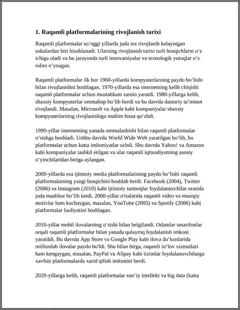 JAHONDA RAQAMLI PLATFORMALARNI RIVOJLANISH TENDENSIYALARI VA TURLARI 4