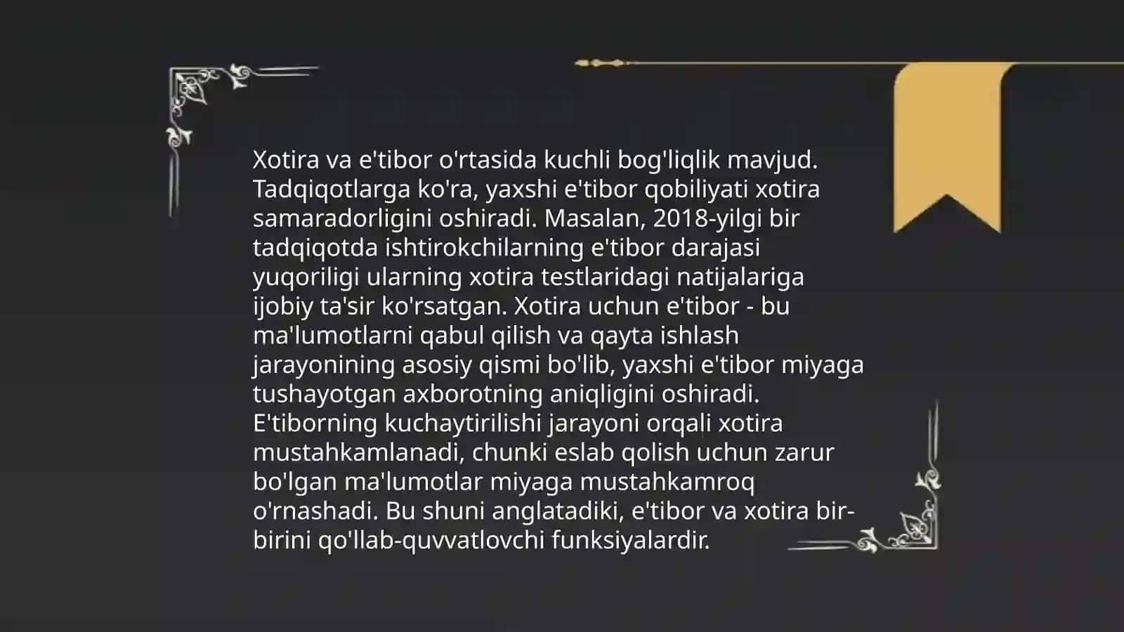 Xotira mexanizimlari 4