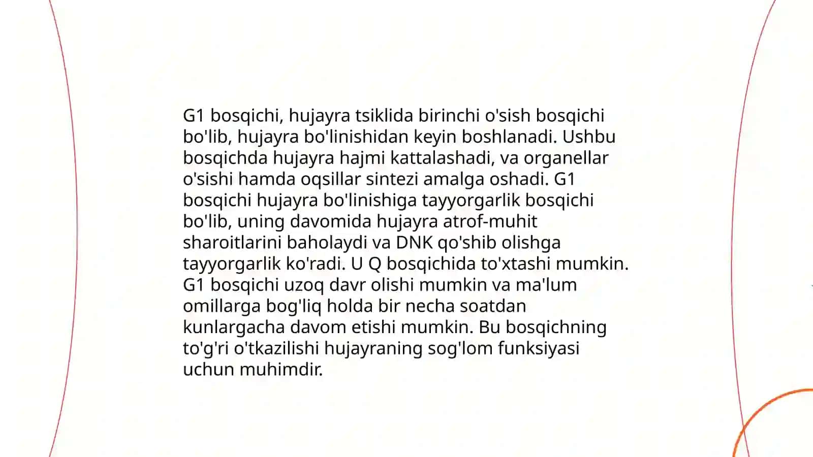 Hujayralarning mitotik va hayotiy sikli. Hujayra proliferatsiyasi. Hujayraning meyotik bo'linishi. Mitoz va meyozning patologiyasi 4