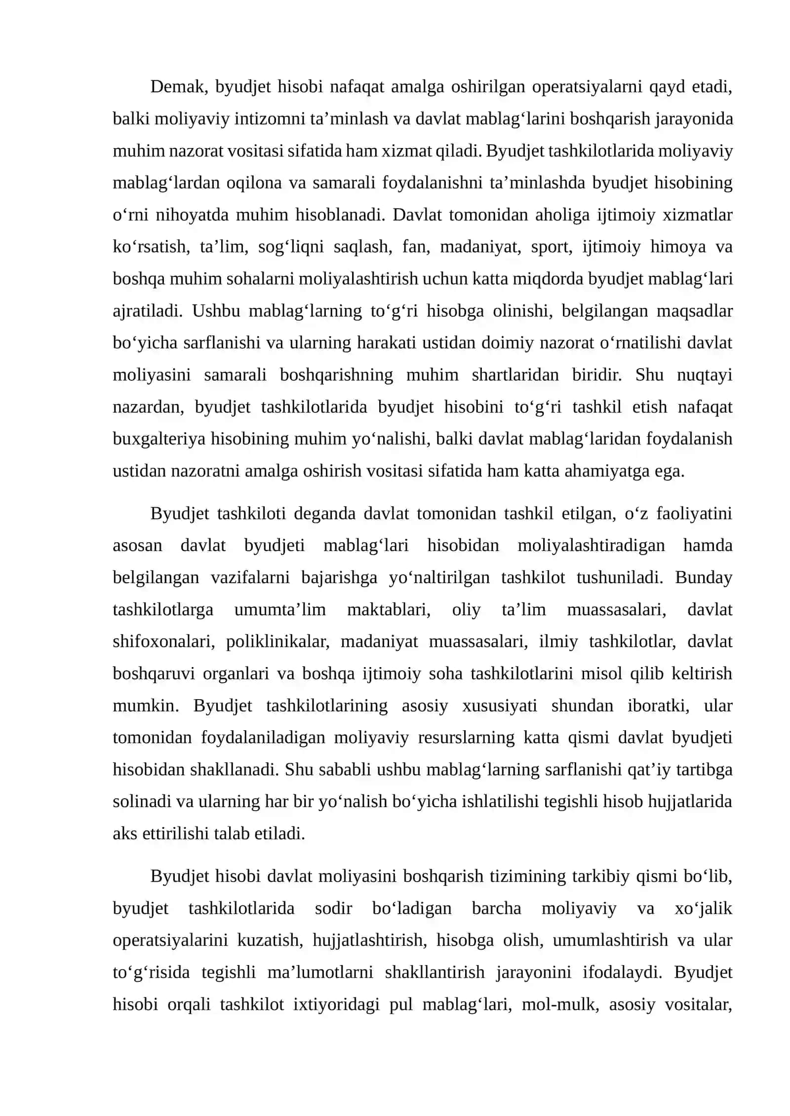 Byudjet Tashkilotlarida Byudjet Mablag‘laridan Maqsadli va Samarali Foydalanishni Ta’minlashda Byudjet Hisobining Roli 4