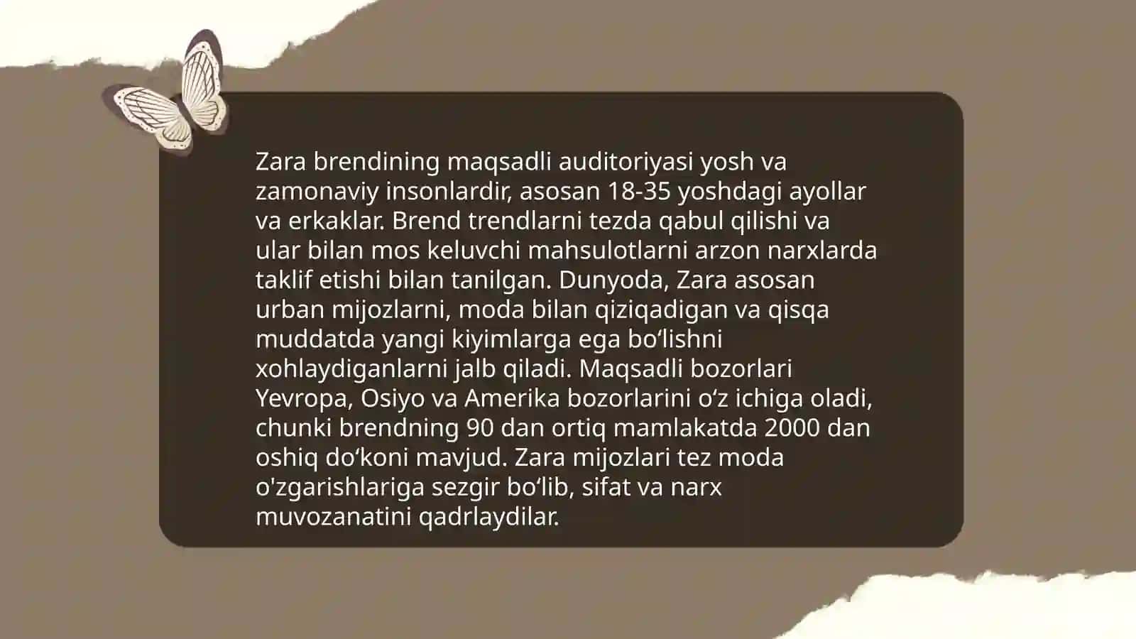 Zara brendini media strategiyasining tahlili va swot tahlili 4