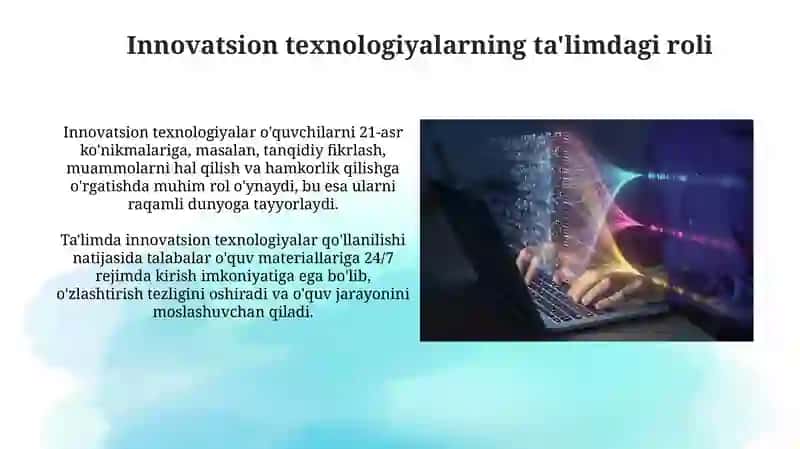 Innovatsion texnologiyalar ta'lim sifatini oshirish manbai sifatida 4