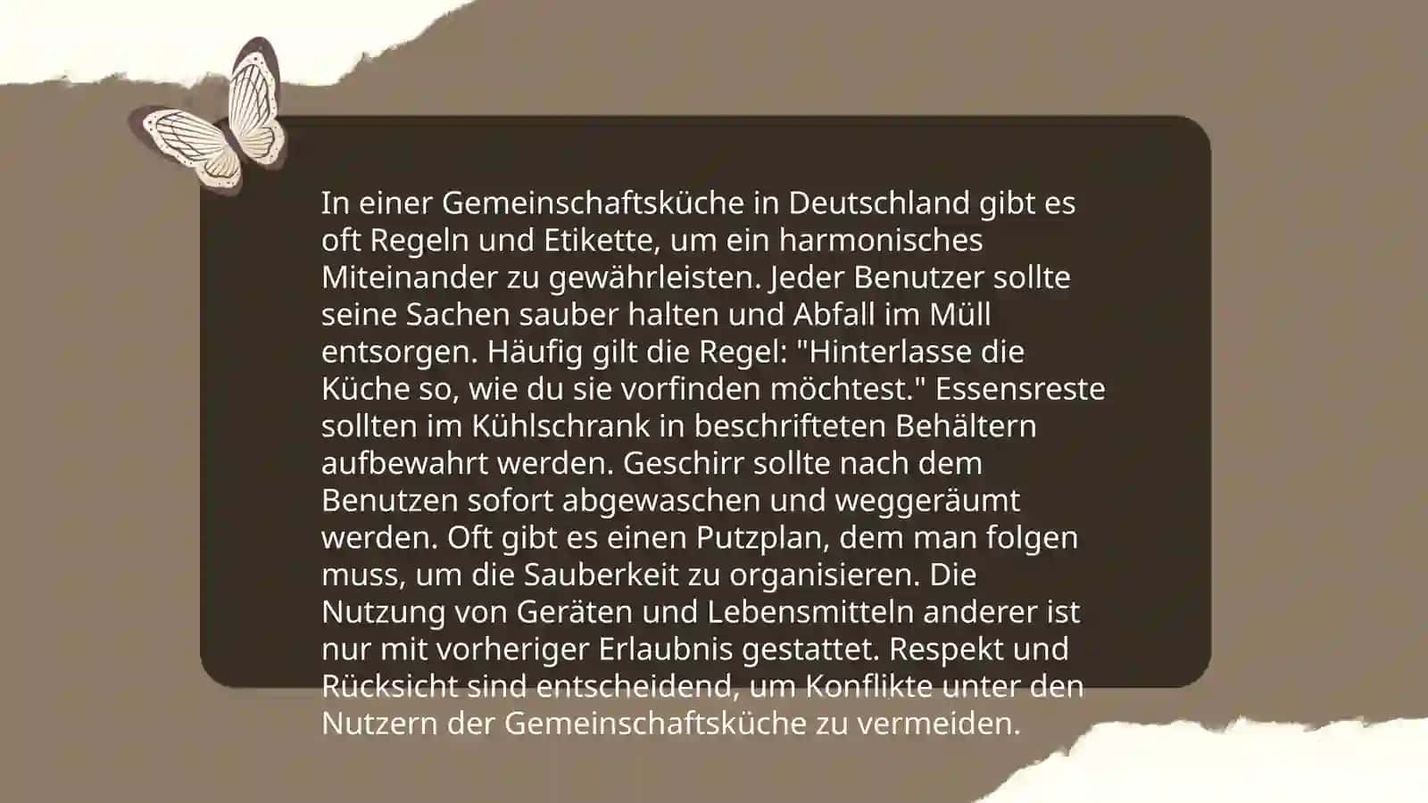 Küchenorganisation im Studentenwohnheim 4