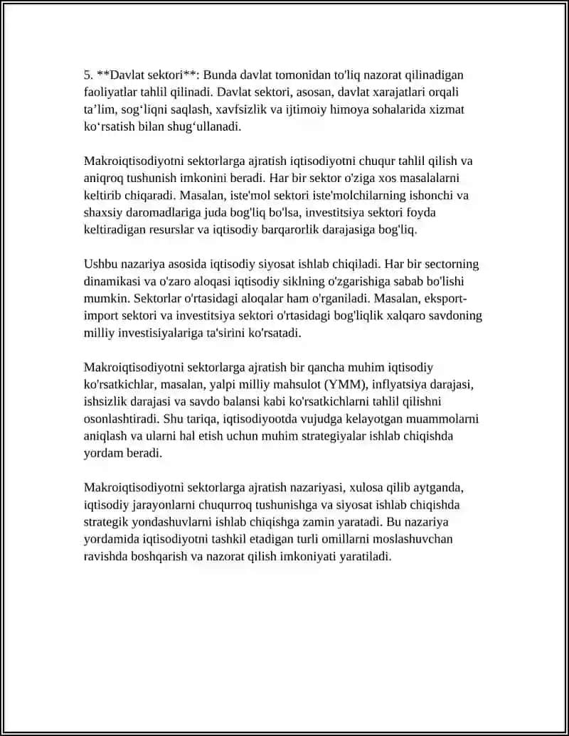 MAKROIQTISODIYOTNI SEKTORLARGA AJRATISH 4