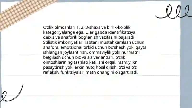 Olmosh soʻz turkum uslubiyati 4