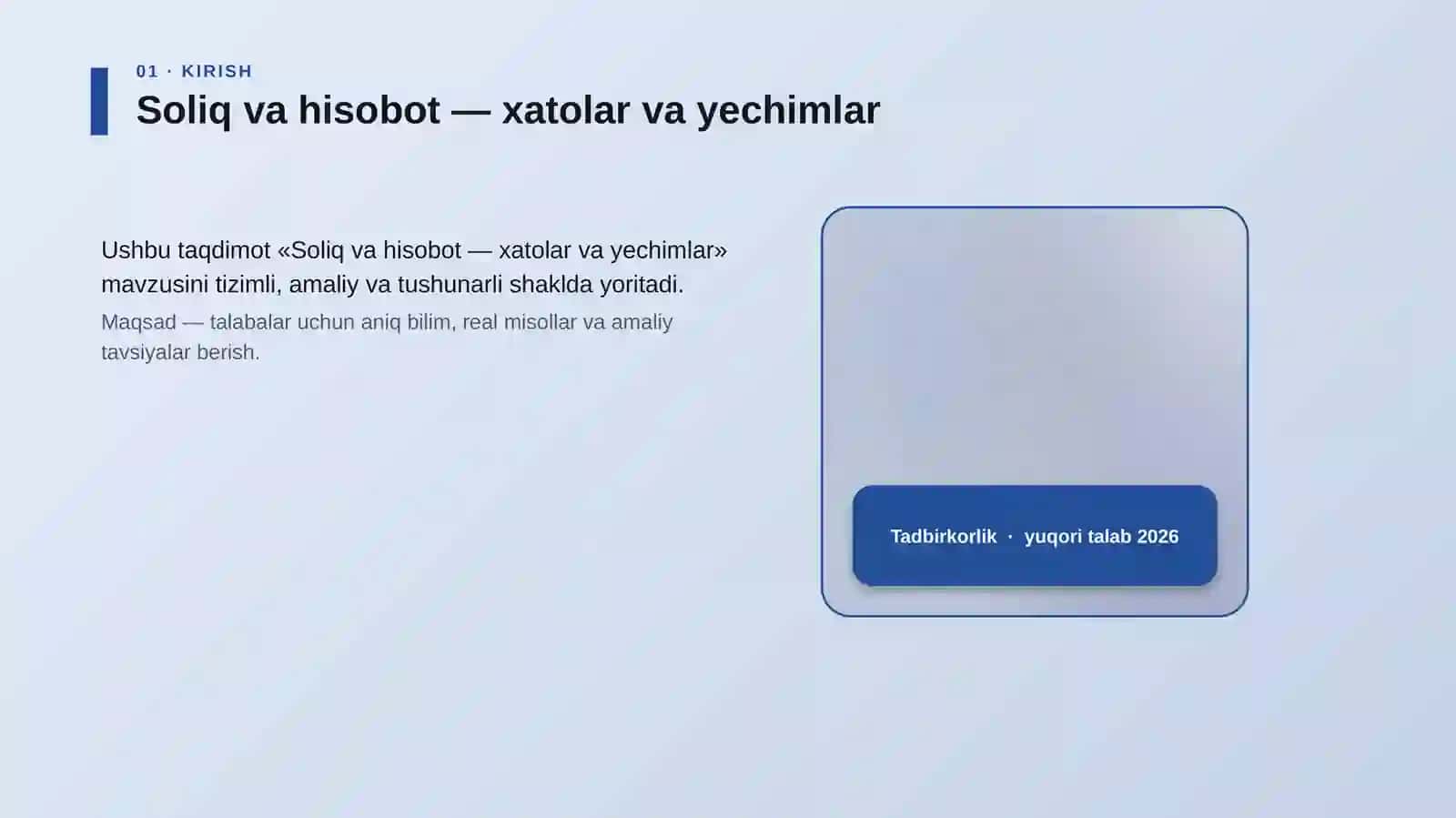 Soliq va hisobot — xatolar va yechimlar 4