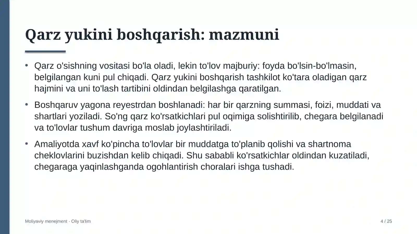 Sport maktablarida qarz yukini boshqarish 4