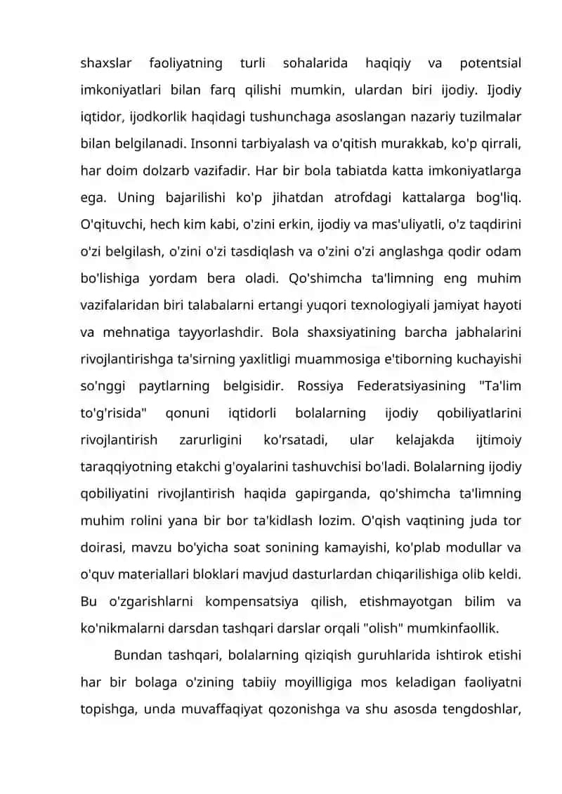 MAKTABGACHA TAʼLIMDA IJODIY ISHLARNI TASHKIL QILISH VA UNI BOSHQARISH TURLARI 4