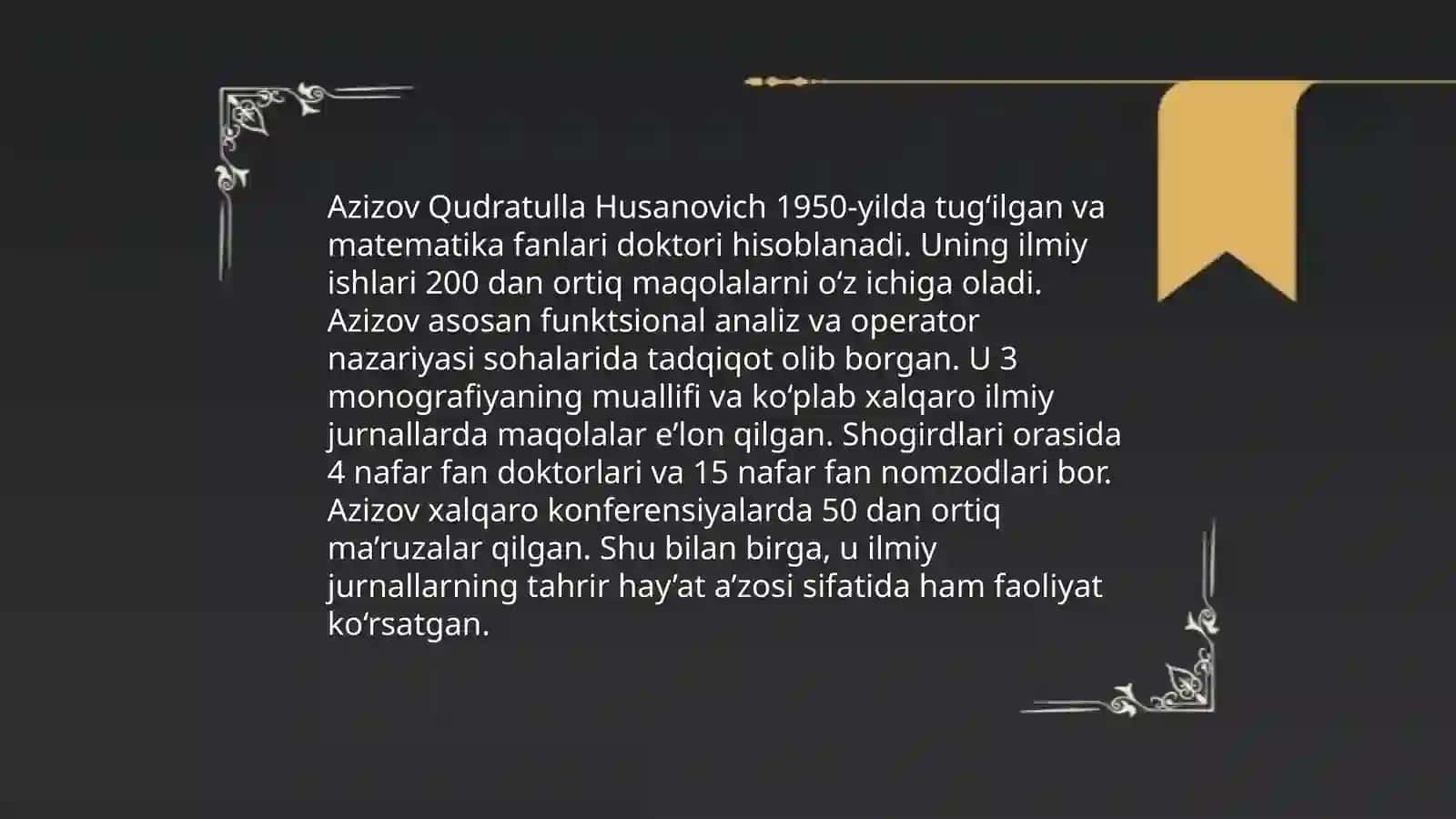 Azizov Qudratulla Husanovichning adabiy asarlari 4