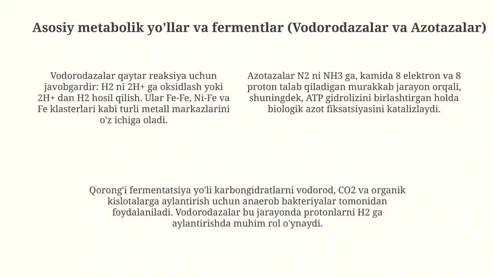 Biovodorod ishlab chiquvchi organizmlar va ularning fermentlari 4