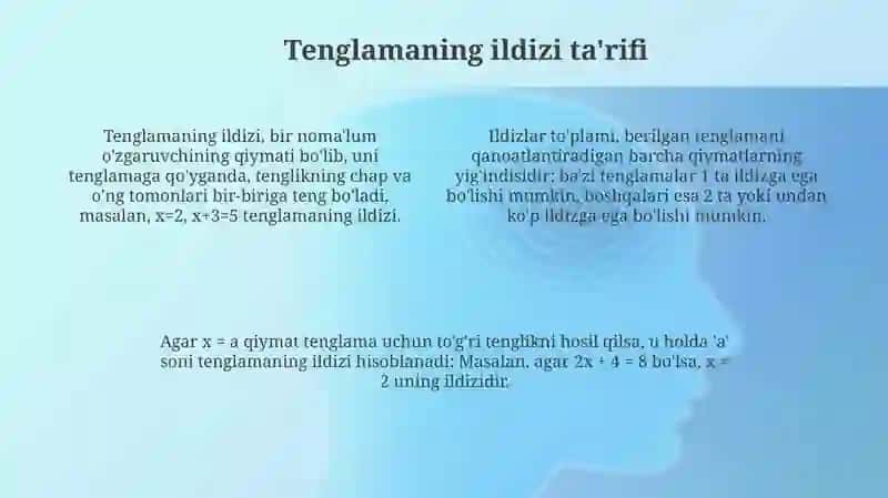 Tenglama va uning ildizi 4